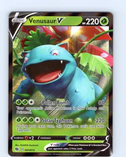 Pokemon TCG Venusaur V SWSH Champions Path 001/073 Ultra Holo Rare Card NM - Image 3