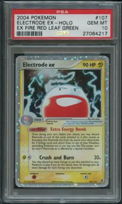 Pokemon Electrode Ex Holo PSA 10 Gem Mint 107/112 Ex Fire Red Leaf Green - Image 3