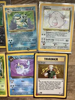 Lot Of Rare Pokémon Cards Sabrina’s Gengar Mew Togepi Scyther Blastoise Vaporeon - Image 3