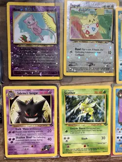 Lot Of Rare Pokémon Cards Sabrina’s Gengar Mew Togepi Scyther Blastoise Vaporeon - Image 8