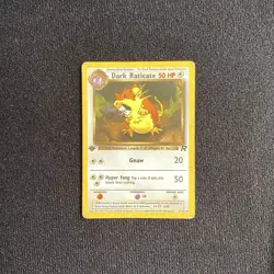 Dark Raticate 51/82 Team Rocket 2000 1st Edition WOTC Vintage Pokémon Card - Image 1