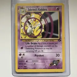 Pokemon Card Gym Challenge Sabrina's Kadabra 58/132 WOTC - Image 3