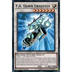 F.A. Dawn Dragster Yu-Gi-Oh! MP19-EN061 1st Super Rare - Image 1