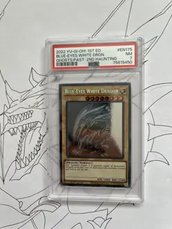 Yu-Gi-Oh! Blue-Eyes White Dragon 1st Edition Ghost Rare GFP2-EN175 PSA 7 - Image 1