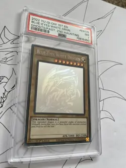 Yu-Gi-Oh! Blue-Eyes White Dragon 1st Edition Ghost Rare GFP2-EN175 PSA 7 - Image 5