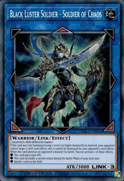 Black Luster Soldier Soldier Of Chaos - Secret Rare Limited BLC1-EN002 NM YuGiOh - Image 1