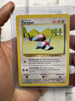 PORYGON Base Set 39/102 Uncommon Pokemon Card Unlimited 1999 NM/MT Never Played - Image 1