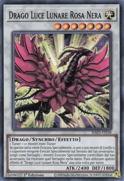 yu gi oh super rare ita 1ed ra03-it038 Dragon Moonlight Pink Black - Image 1