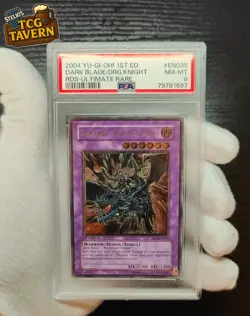 Yu-Gi-Oh Dark Blade The Dragon Knight RDS-EN035 1st Edition Ultimate Rare PSA 8 - Image 1