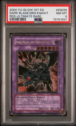 Yu-Gi-Oh Dark Blade The Dragon Knight RDS-EN035 1st Edition Ultimate Rare PSA 8 - Image 3