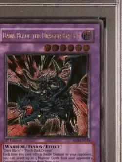 Yu-Gi-Oh Dark Blade The Dragon Knight RDS-EN035 1st Edition Ultimate Rare PSA 8 - Image 7