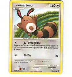 Pokemon French Sentret Secret Wonders 104/132 HP Non-holo Card - Image 1