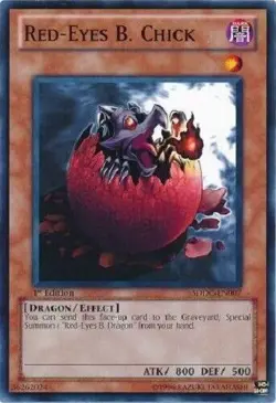 Yugioh - Red Eyes B Chick - 1st Edition LP - Plus Free Holographic Card - Image 1