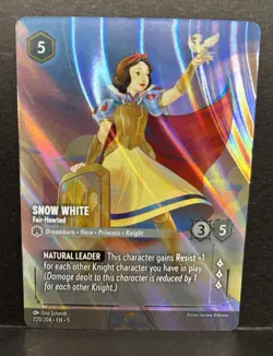 Disney Lorcana Snow White Fair-Hearted Enchanted Shimmering Skies Card #220/204 - Image 2
