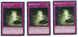 Quantum Cat SDCL-EN037 X 3 Common YUGIOH CARD 1st Edition - Image 1
