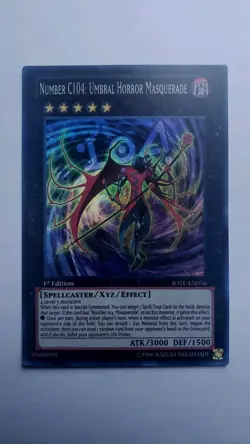 Yugioh TCG Number C104: Umbral Horror Masquerade JOTL-EN056 1st Ed Super Rare NM - Image 1