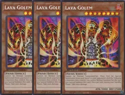 3x Yu-Gi-Oh! Lava Golem SBC2-END09 Prismatic Secret Rare - Image 2