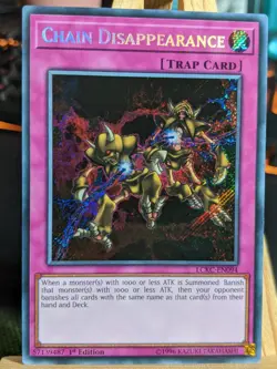 Chain Disappearance LCKC-EN094 Secret Rare  LP Yugioh Cards - Image 1