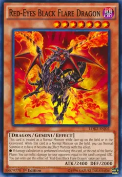 Yugioh! LP Red-Eyes Black Flare Dragon - LDK2-ENJ02 - Common - 1st Edition Light - Image 2