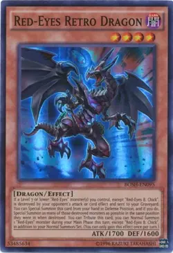 Yugioh! LP Red-Eyes Retro Dragon - BOSH-EN095 - Super Rare - Unlimited Edition L - Image 2