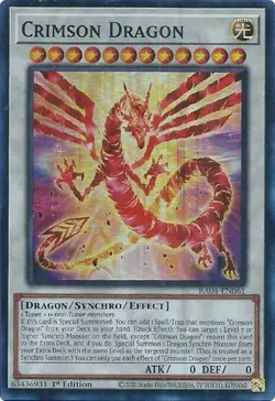 Yugioh! Crimson Dragon (card) - RA04-EN061 - Super Rare - 1st Edition Near Mint, - Image 2