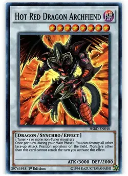 Yugioh! LP Hot Red Dragon Archfiend - HSRD-EN040 - Super Rare - 1st Edition Ligh - Image 1