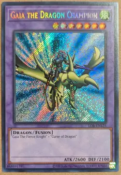 Yu-Gi-Oh Gaia the Dragon Champion LOB-EN125 Secret Rare Holo - Image 3