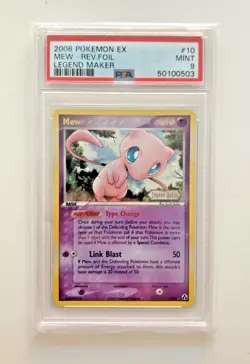 Pokemon Card Mew Reverse Foil Stamped 10/92 EX Legend Maker ENG Mint PSA 9 - Image 1
