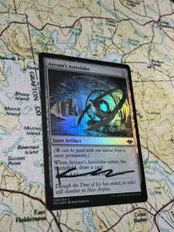 MTG Arcum's Astrolabe Modern Horizons x1 Near Mint SIGNED FOIL - Image 1