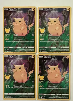 POKEMON PIKACHU HOLO 005/025 CELEBRATIONS NM/M Set Of Four - Image 1