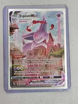 Pokemon TCG Fusion Strike Espeon VMAX Alternate Art Card 270/264 - Image 1