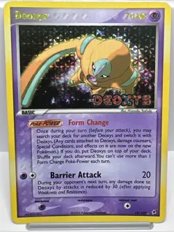 Deoxys 18/107 EX Deoxys Defense Forme, Rev. Holo Pokemon Card 2005. NM- - Image 1