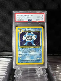 Swirl On Card! 2000 POKEMON GAME BASE II #15 POLIWRATH-HOLO BASE II PSA 10 - Image 17