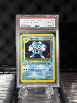 Swirl On Card! 2000 POKEMON GAME BASE II #15 POLIWRATH-HOLO BASE II PSA 10 - Image 18