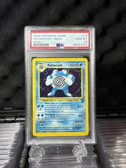 Swirl On Card! 2000 POKEMON GAME BASE II #15 POLIWRATH-HOLO BASE II PSA 10 - Image 21