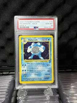 Swirl On Card! 2000 POKEMON GAME BASE II #15 POLIWRATH-HOLO BASE II PSA 10 - Image 23