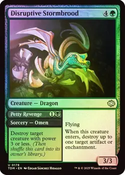 Disruptive Stormbrood NM Foil Tarkir: Dragonstorm [TDM] MTG Uncommon #178 Mint - Image 1