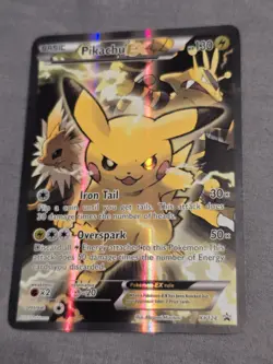 Pokemon TCG Pikachu EX XY 124 Black Star Promo Holo Full Art Pokemon Card #1 - Image 1