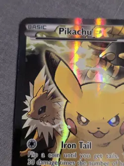 Pokemon TCG Pikachu EX XY 124 Black Star Promo Holo Full Art Pokemon Card #1 - Image 3