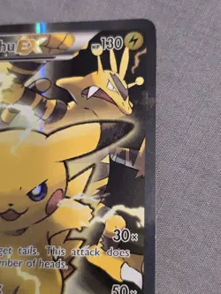 Pokemon TCG Pikachu EX XY 124 Black Star Promo Holo Full Art Pokemon Card #1 - Image 4