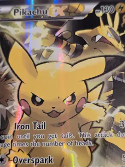 Pokemon TCG Pikachu EX XY 124 Black Star Promo Holo Full Art Pokemon Card #1 - Image 7