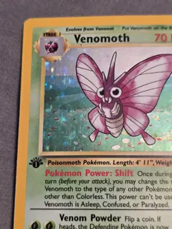 1999 Pokemon Venomoth Holo Rare 1st Edition Jungle 13/64 LP Card - Image 5