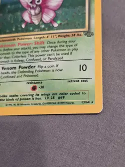 1999 Pokemon Venomoth Holo Rare 1st Edition Jungle 13/64 LP Card - Image 7