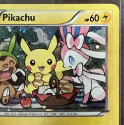 Pikachu XY95 Promo Pokemon Card XY Black Star Promo Rare Holo NM/MINT (+Sylveon) - Image 4