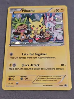 Pikachu XY95 Promo Pokemon Card XY Black Star Promo Rare Holo NM/MINT (+Sylveon) - Image 1