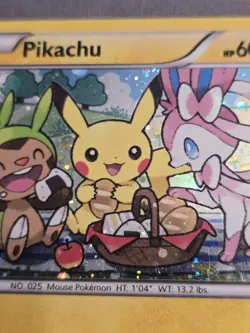 Pikachu XY95 Promo Pokemon Card XY Black Star Promo Rare Holo NM/MINT (+Sylveon) - Image 4