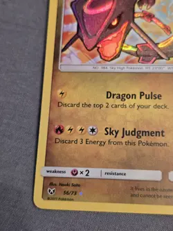 Pokemon TCG 2017 Shining Rayquaza 56/73 Shining Legends Holo Card - Image 7