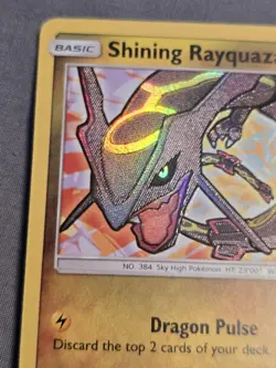 Pokemon TCG 2017 Shining Rayquaza 56/73 Shining Legends Holo Card - Image 8