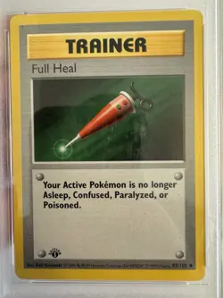 1999 Pokemon - 1st Edition Shadowless Full Heal Base Set 82/102 PSA 9 Mint! WOTC - Image 3