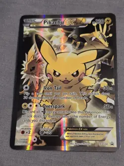 Pokemon TCG Pikachu EX XY 124 Black Star Promo Holo Full Art Pokemon Card - Image 1